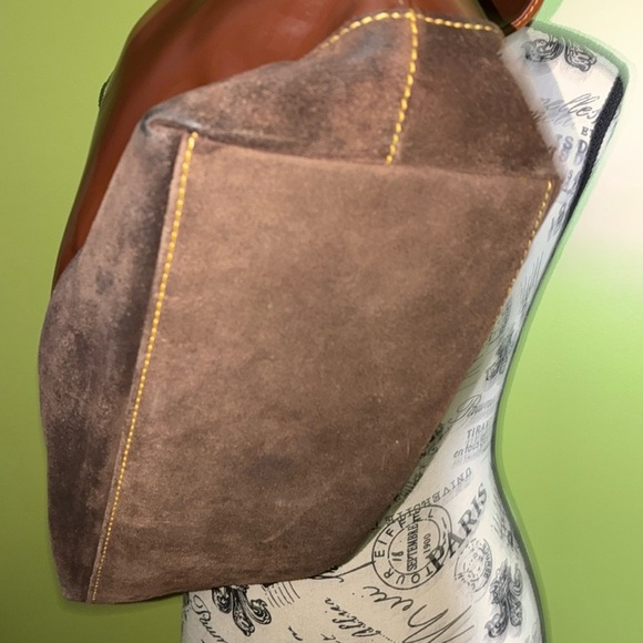 Dooney & Bourke Brown Leather Tote with Signature Print - Picture 8 of 10